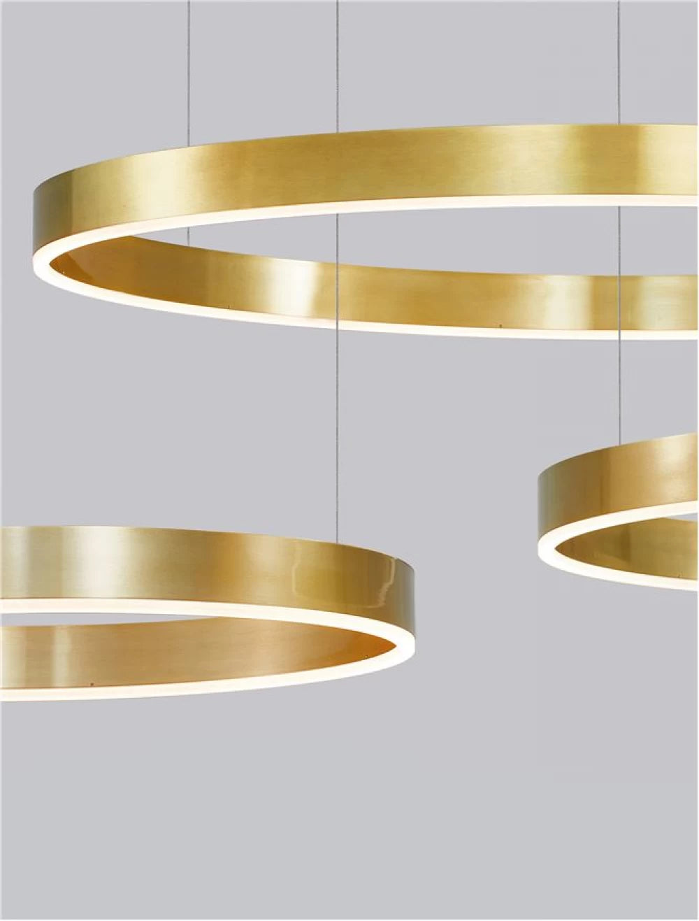 Lustra structura din Aluminiu Auriu si abajur din Acrilic Alb H200xL60cm IP20 40W 2943lm 2700-6000k MOTIF