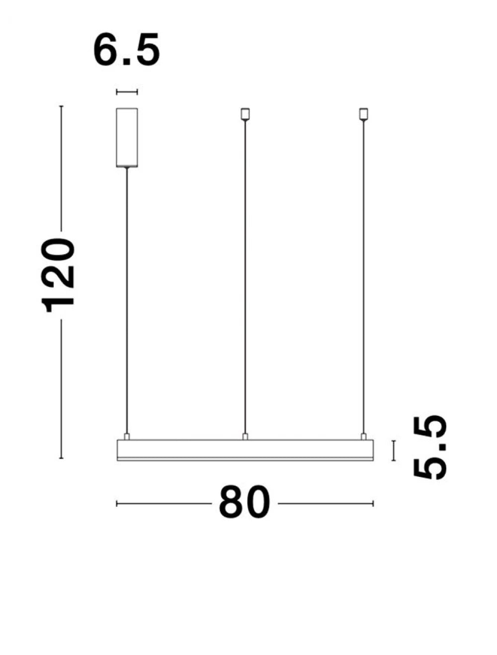 Lustra structura din Aluminiu Auriu si abajur din Acrilic Alb H200xL80cm IP20 50W 3684lm 3000k MOTIF