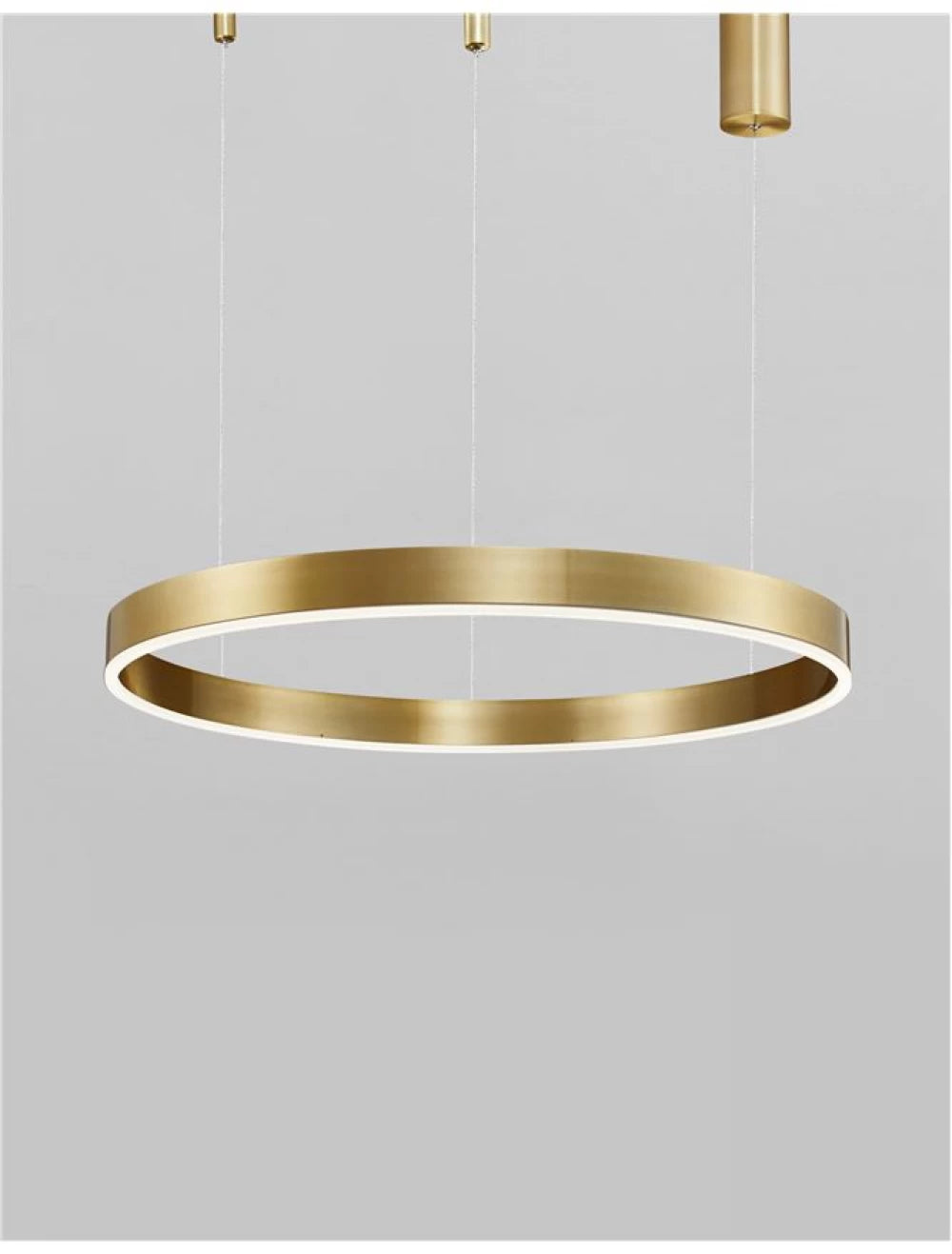 Lustra structura din Aluminiu Auriu si abajur din Acrilic Alb H200xL100cm IP20 60W 4165lm 3000k MOTIF