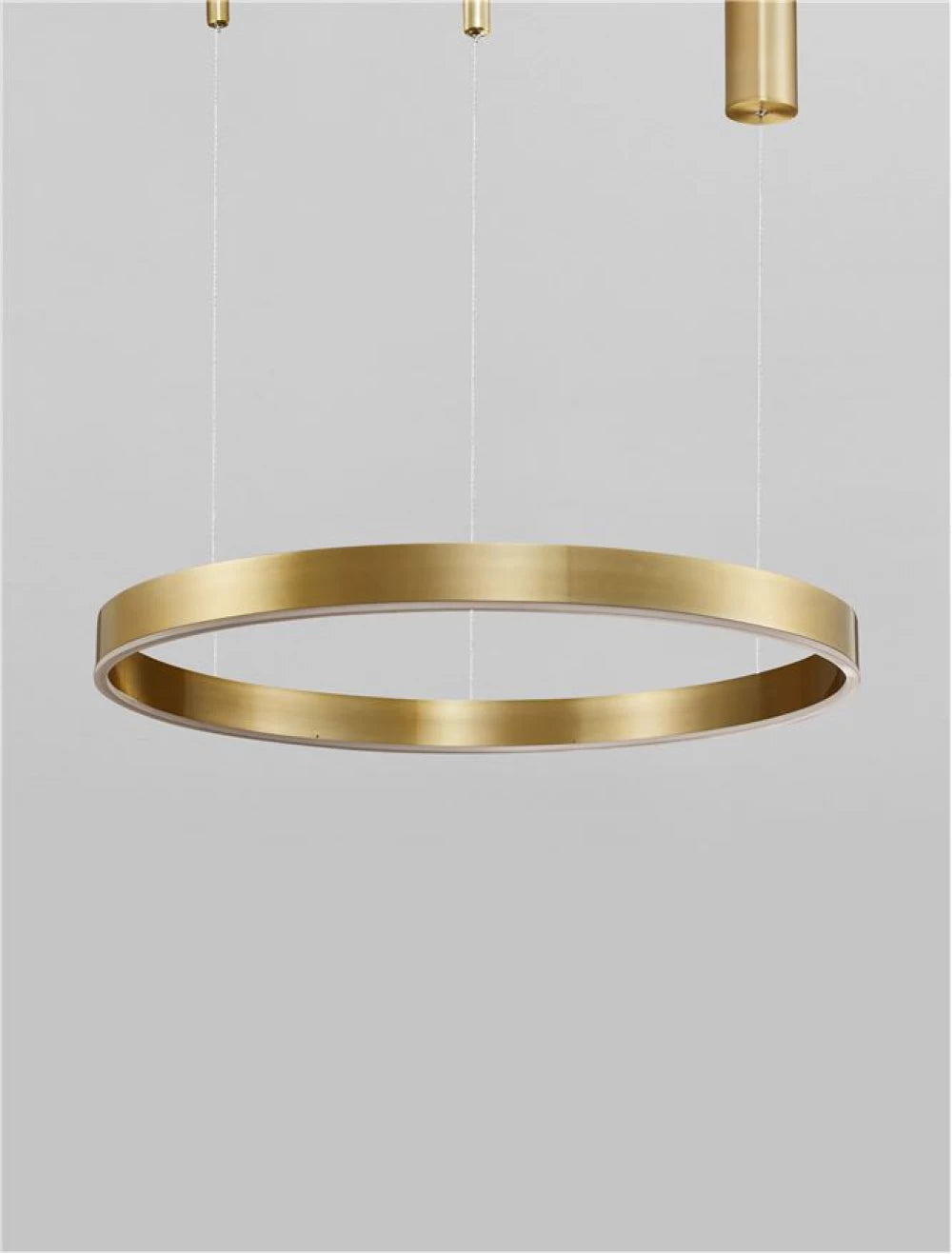 Lustra structura din Aluminiu Auriu si abajur din Acrilic Alb H200xL100cm IP20 60W 4165lm 2700-6000k MOTIF