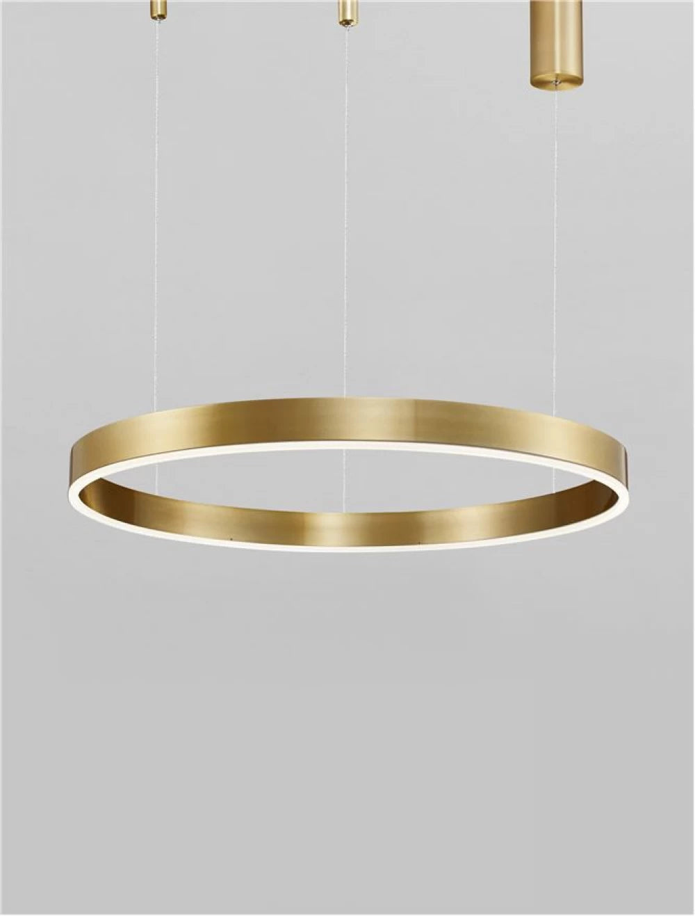 Lustra structura din Aluminiu Auriu si abajur din Acrilic Alb H200xL100cm IP20 60W 4165lm 2700-6000k MOTIF