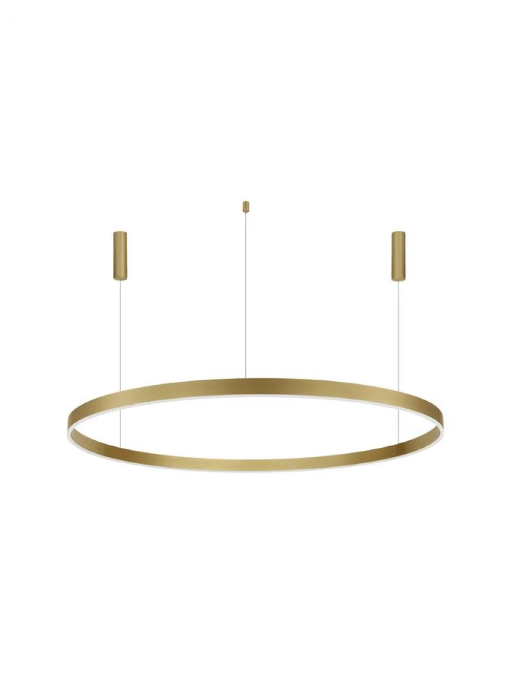 Lustra structura din Aluminiu Auriu si abajur din Acrilic Alb H250xL150cm IP20 80W 6000lm 3000k MOTIF