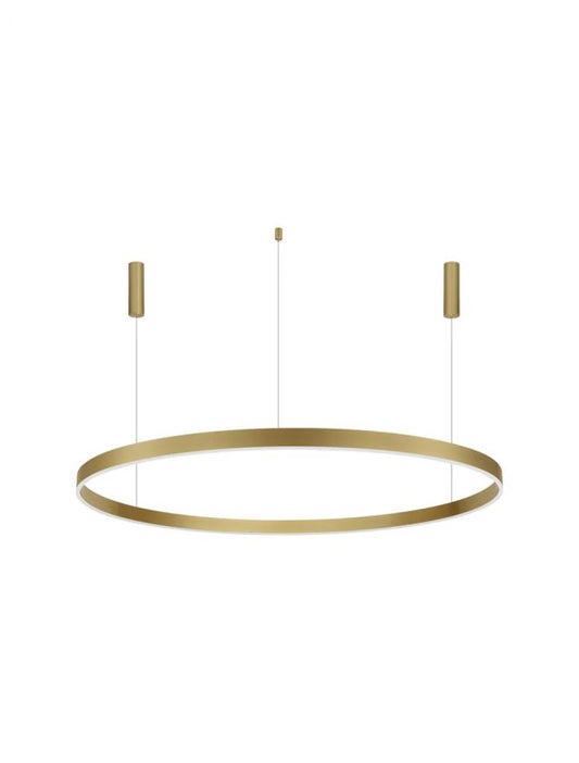 Lustra structura din Aluminiu Auriu si abajur din Acrilic Alb H250xL150cm IP20 80W 6000lm 3000k MOTIF