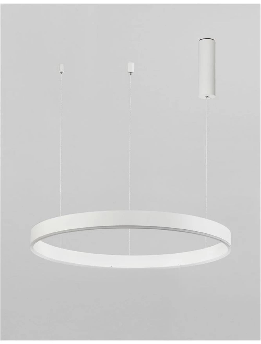 Lustra structura din Aluminiu Alb si abajur din Acrilic  H200xL60cm IP20 40W 2943lm 3000k MOTIF