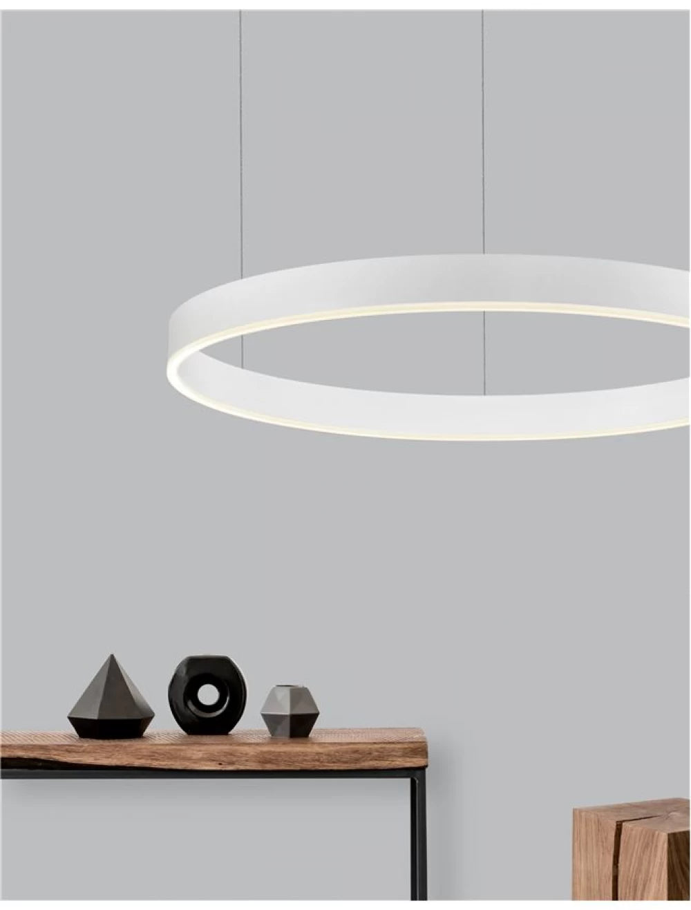 Lustra structura din Aluminiu Alb si abajur din Acrilic H200xL80cm IP20 50W 3684lm 3000k MOTIF