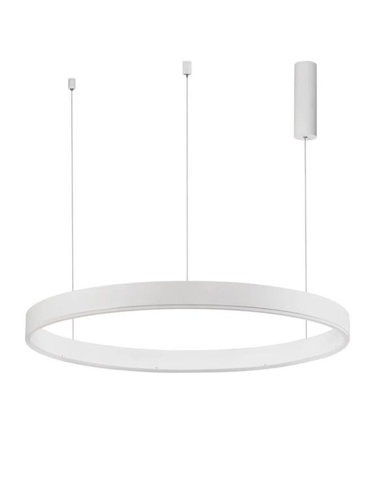 Lustra structura din Aluminiu Alb si abajur din Acrilic H200xL100cm IP20 60W 4165lm 3000k MOTIF