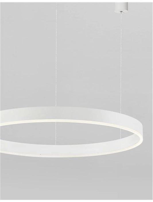 Lustra structura din Aluminiu Alb si abajur din Acrilic H200xL100cm IP20 60W 4165lm 3000k MOTIF