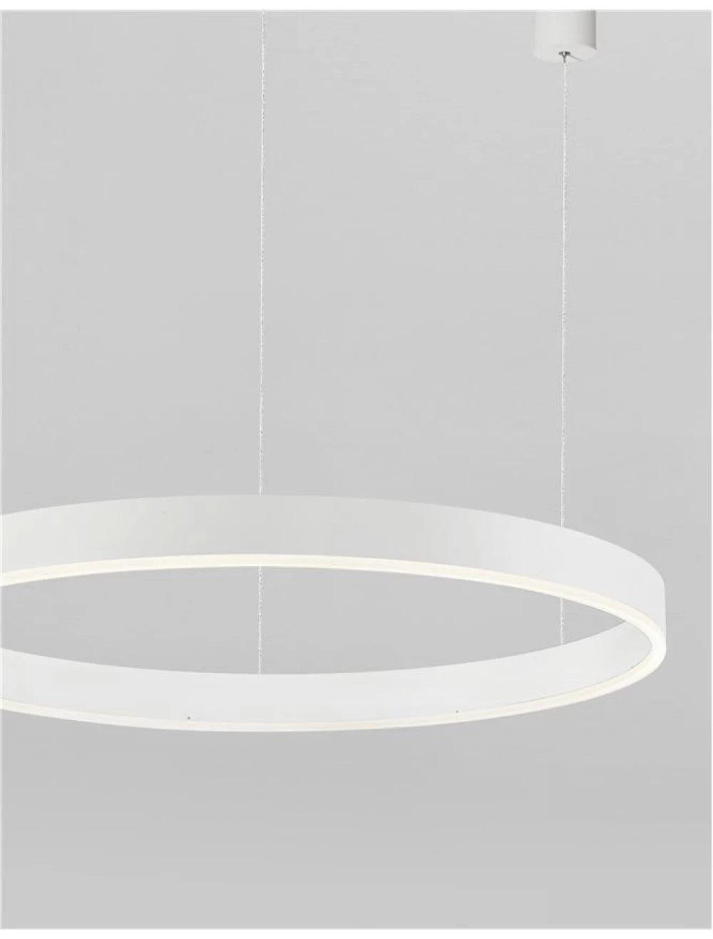 Lustra structura din Aluminiu Alb si abajur din Acrilic H200xL100cm IP20 60W 4165lm 3000k MOTIF