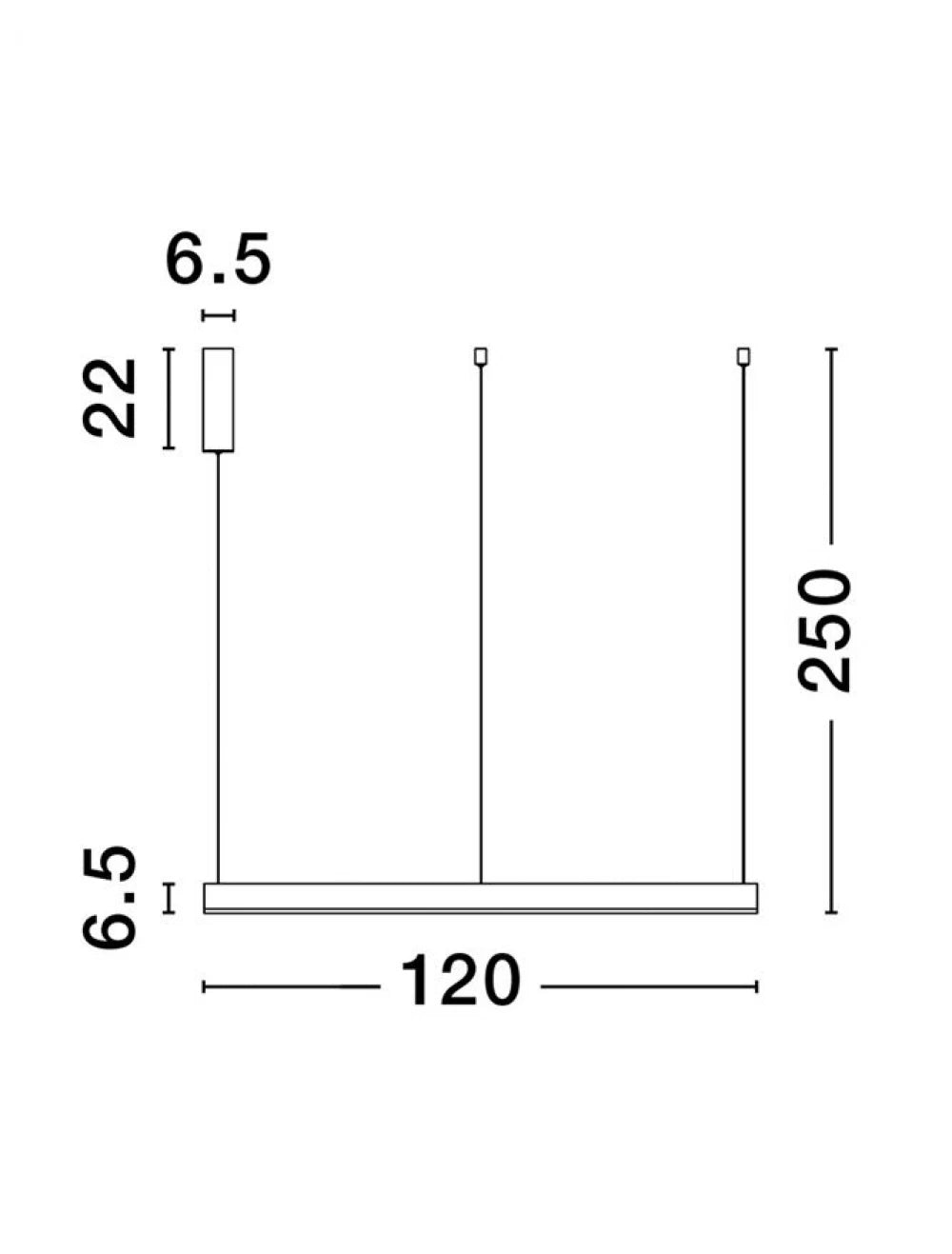 Lustra structura din Aluminiu Alb si abajur din Acrilic H250xL120cm IP20 72W 5250lm 3000k MOTIF