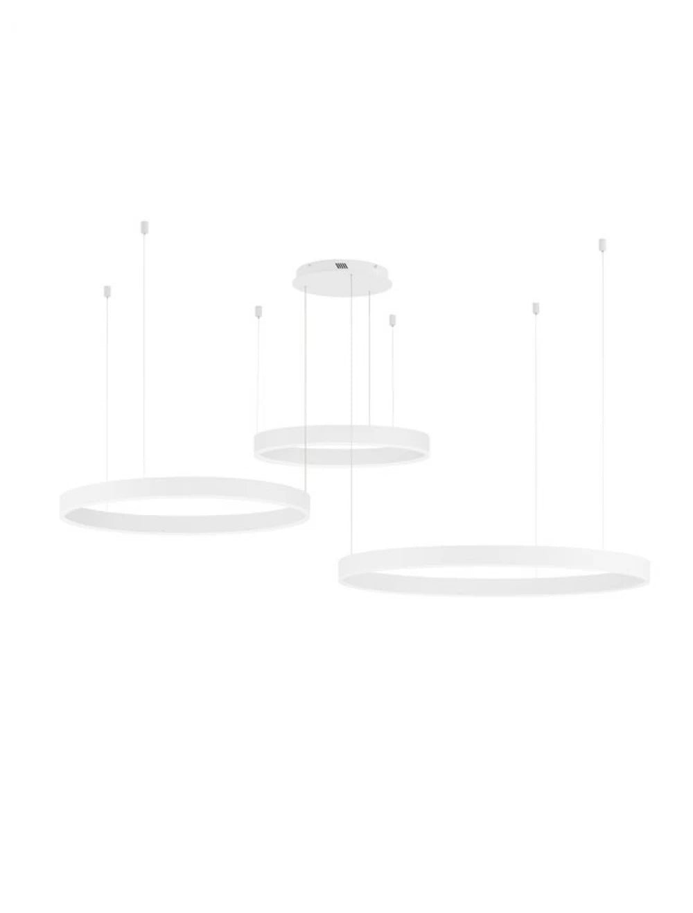 Lustra structura din Aluminiu Alb si abajur din Acrilic H250xL100cm IP20 140W 7840lm 3000k MOTIF