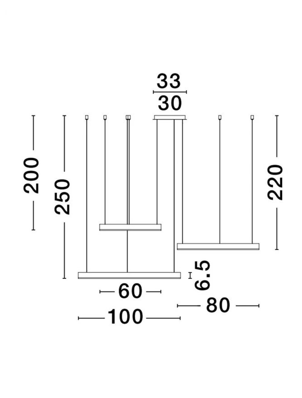 Lustra structura din Aluminiu Alb si abajur din Acrilic H250xL100cm IP20 140W 7840lm 2700-6000k MOTIF