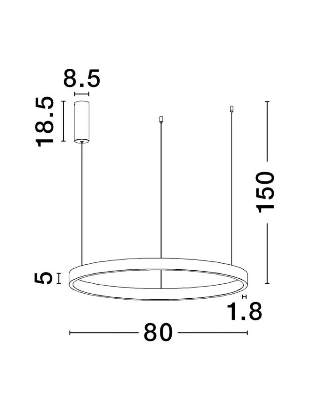 Lustra structura din Aluminiu Argintiu si abajur din Acrilic Alb H150xL80cm IP20 77W 3326lm 3000k ELOWEN