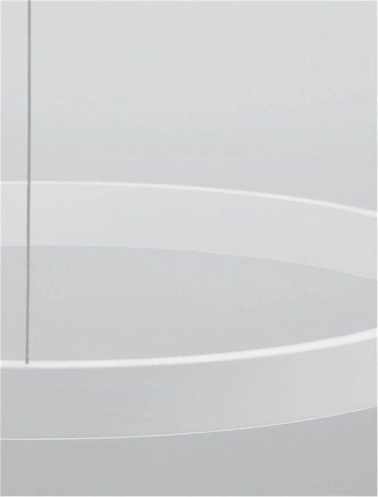 Lustra structura din Aluminiu Alb si abajur din Acrilic H150xL60cm IP20 60W 2558lm 3000k ELOWEN