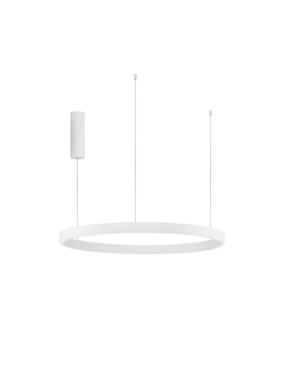 Lustra structura din Aluminiu Alb si abajur din Acrilic  H150xL80cm IP20 77W 3326lm 3000k ELOWEN