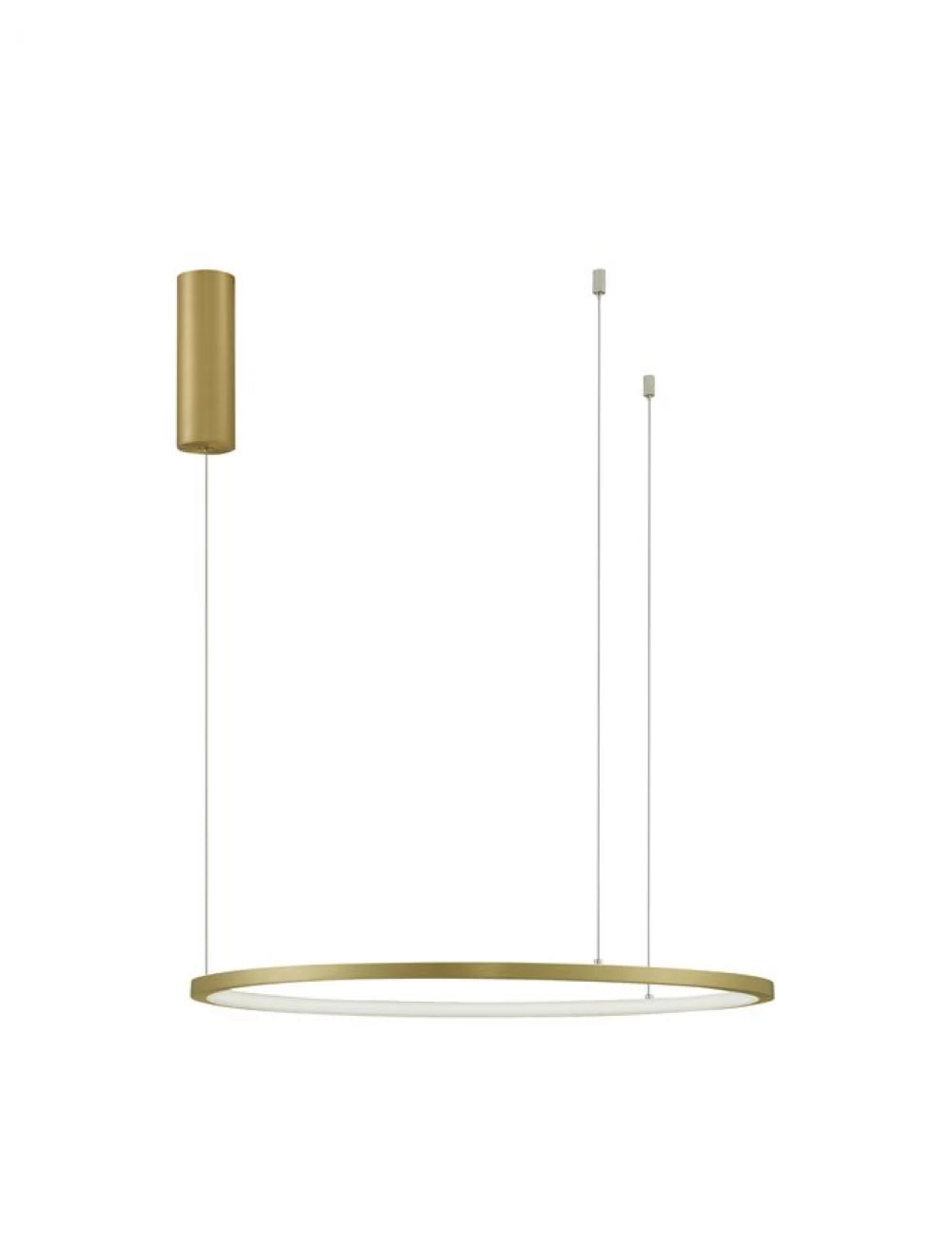 Lustra structura din Aluminiu Auriu si abajur din Acrilic Alb H200xL60cm IP20 37W 1274lm 3000k TARQUIN