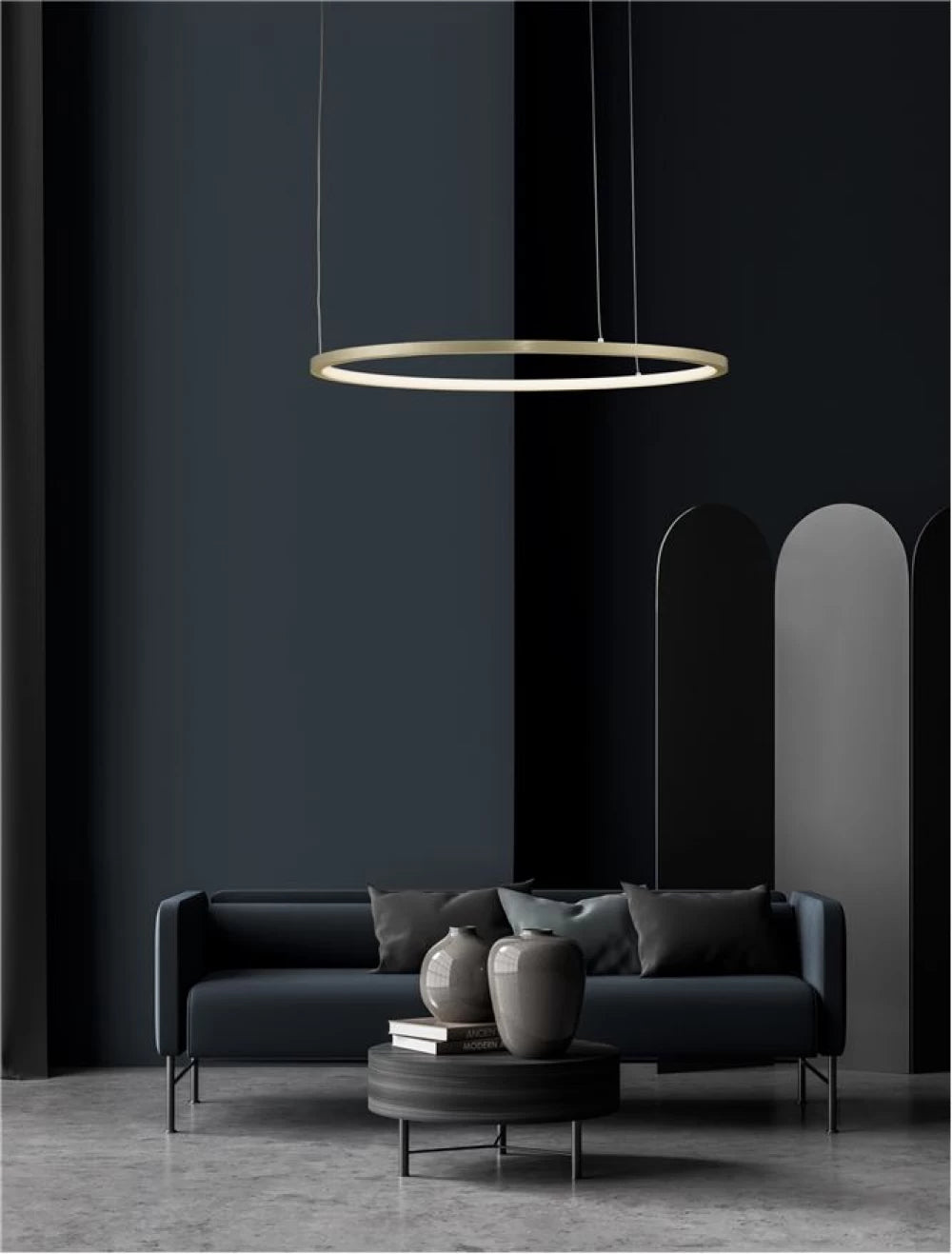 Lustra structura din Aluminiu Auriu si abajur din Acrilic Alb H200xL60cm IP20 37W 1274lm 3000k TARQUIN