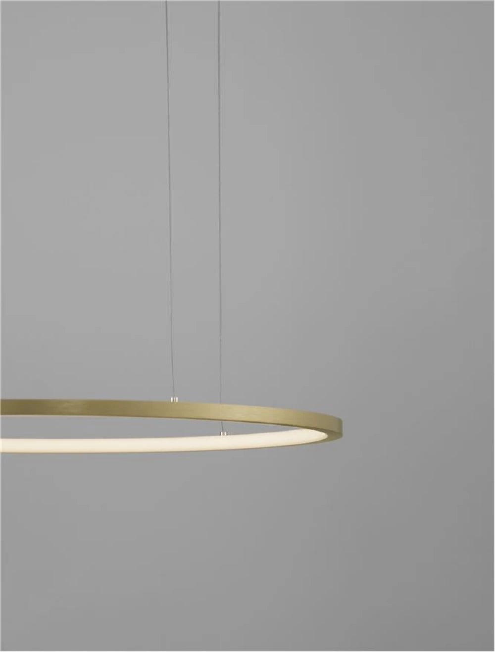 Lustra structura din Aluminiu Auriu si abajur din Acrilic Alb H200xL60cm IP20 37W 1274lm 3000k TARQUIN