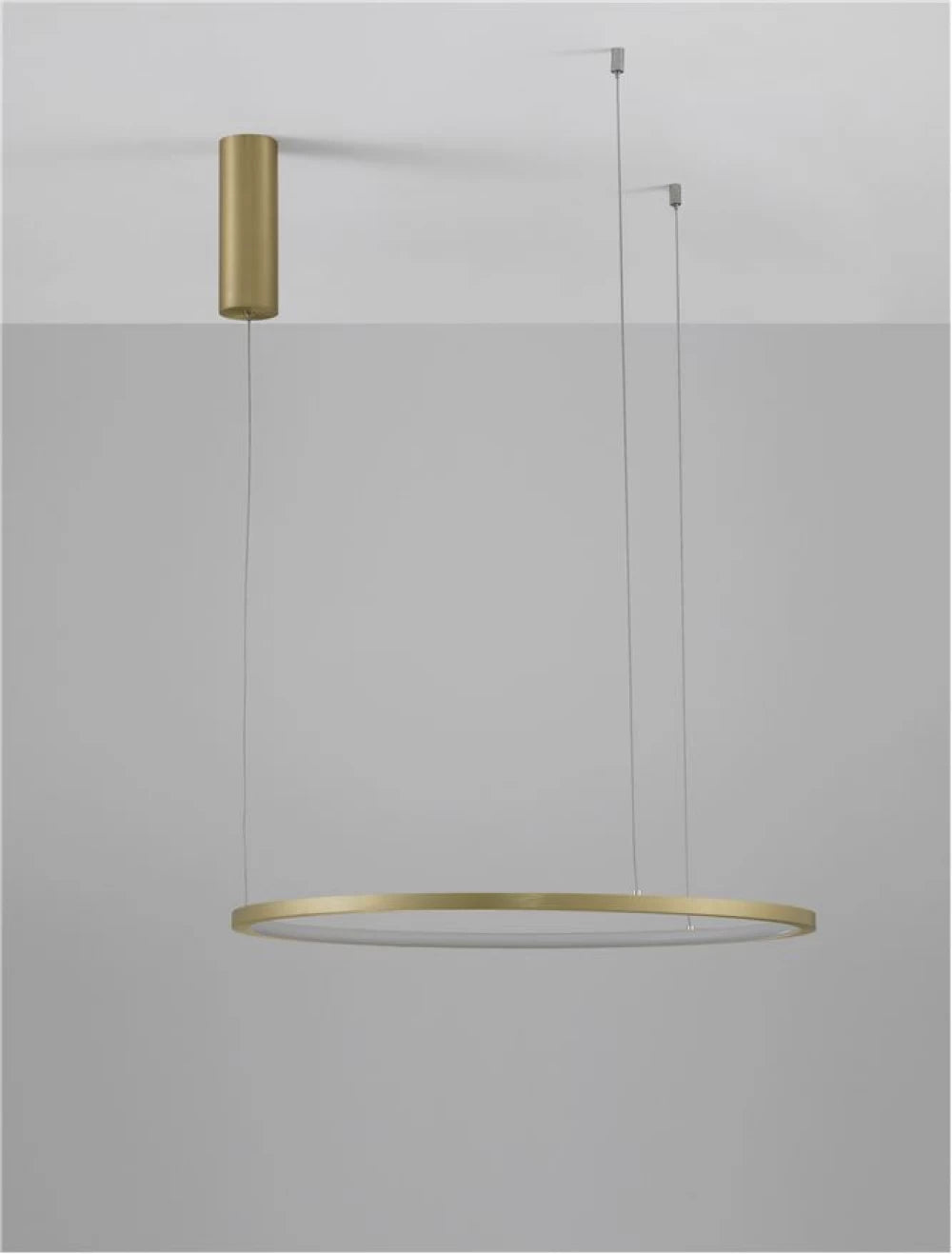 Lustra structura din Aluminiu Auriu si abajur din Acrilic Alb H200xL60cm IP20 37W 1274lm 3000k TARQUIN