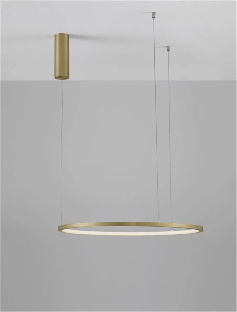 Lustra structura din Aluminiu Auriu si abajur din Acrilic Alb H200xL60cm IP20 37W 1274lm 3000k TARQUIN