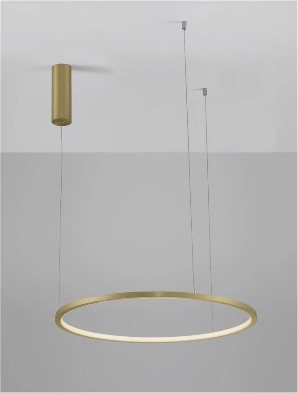 Lustra structura din Aluminiu Auriu si abajur din Acrilic Alb H200xL60cm IP20 37W 1274lm 3000k TARQUIN