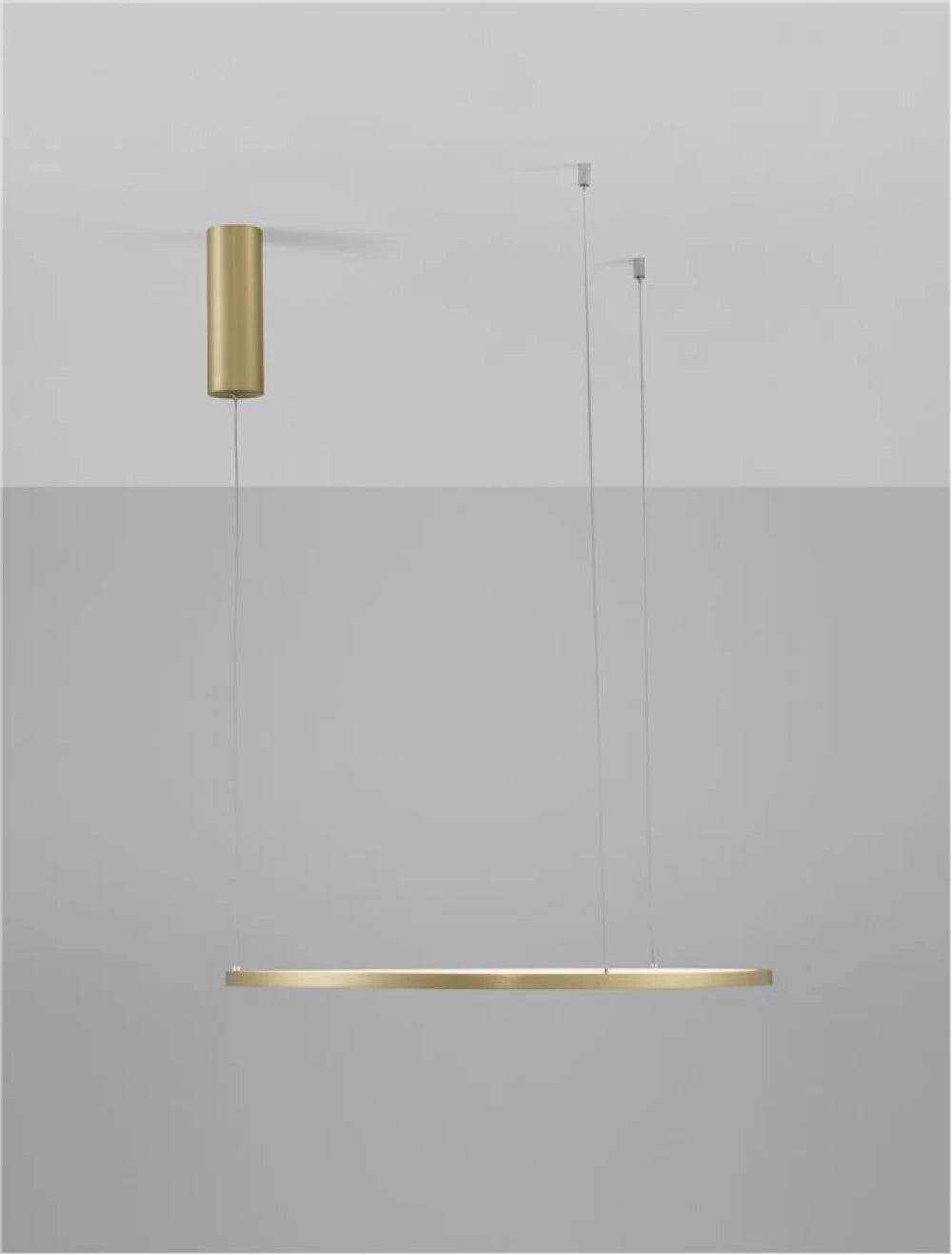 Lustra structura din Aluminiu Auriu si abajur din Acrilic Alb H200xL60cm IP20 37W 1274lm 3000k TARQUIN