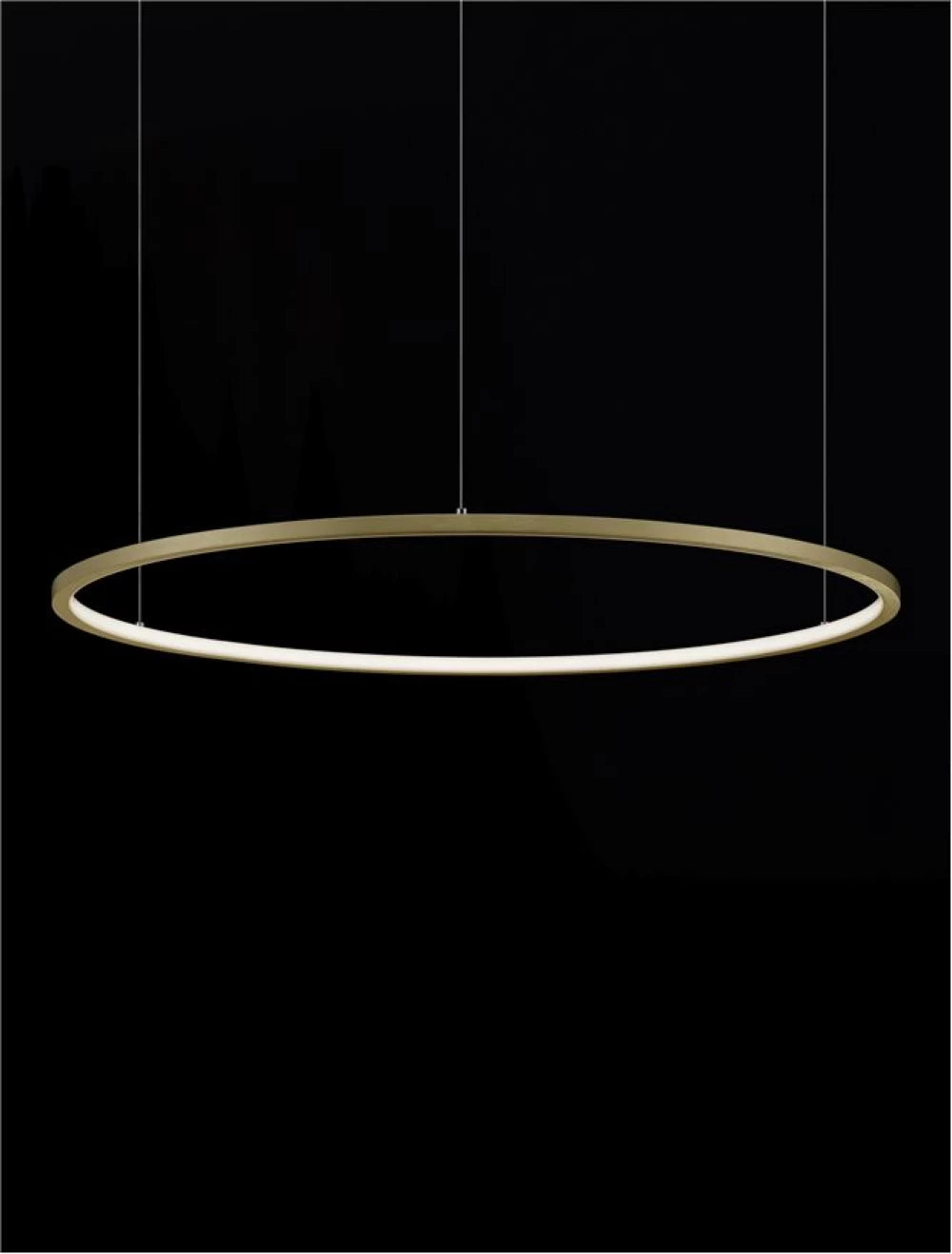 Lustra structura din Aluminiu Auriu si abajur din Acrilic Alb H200xL80cm IP20 46W 1708lm 3000k TARQUIN