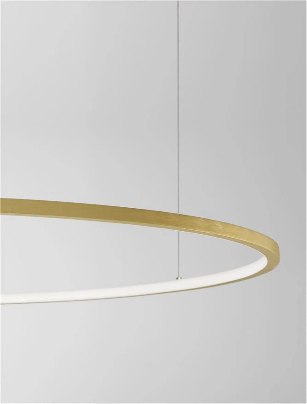 Lustra structura din Aluminiu Auriu si abajur din Acrilic Alb H200xL100cm IP20 59W 2144lm 3000k TARQUIN