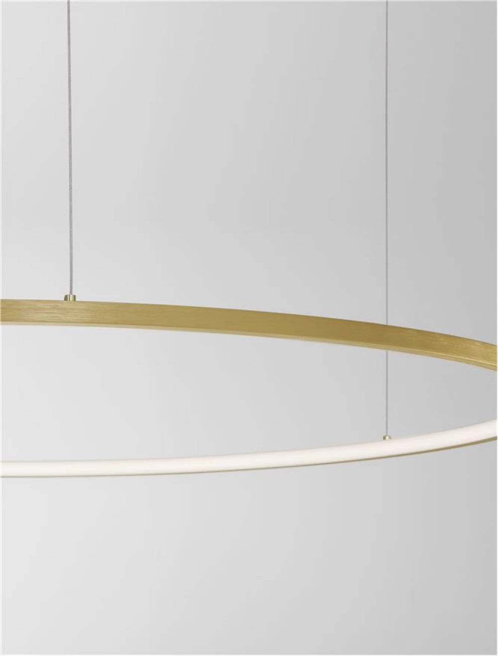 Lustra structura din Aluminiu Auriu si abajur din Acrilic Alb H200xL100cm IP20 59W 2144lm 3000k TARQUIN