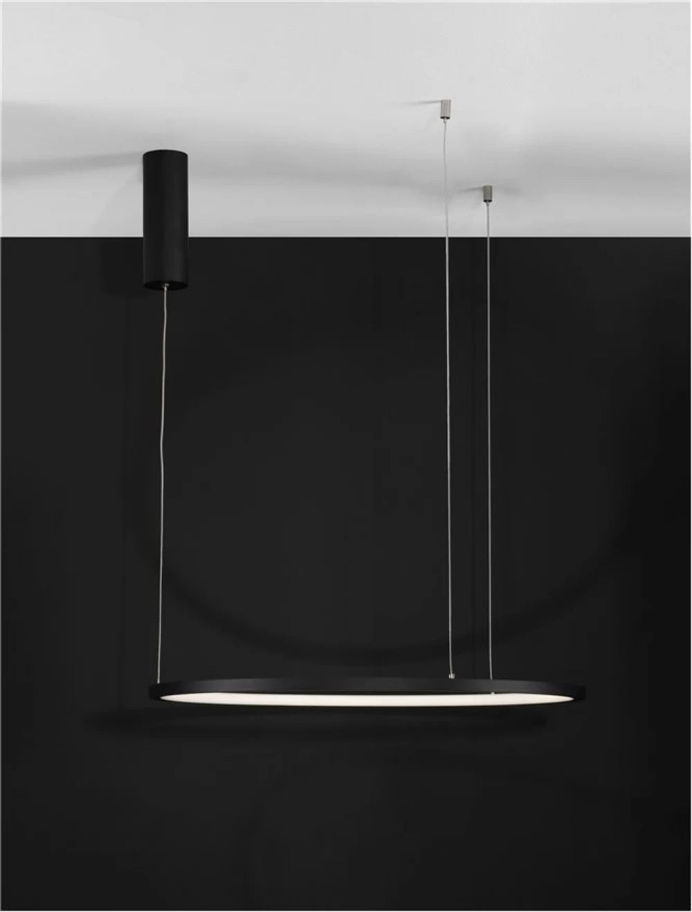 Lustra din Aluminiu Negru H200xL60cm IP20 37W 1274lm 3000k TARQUIN