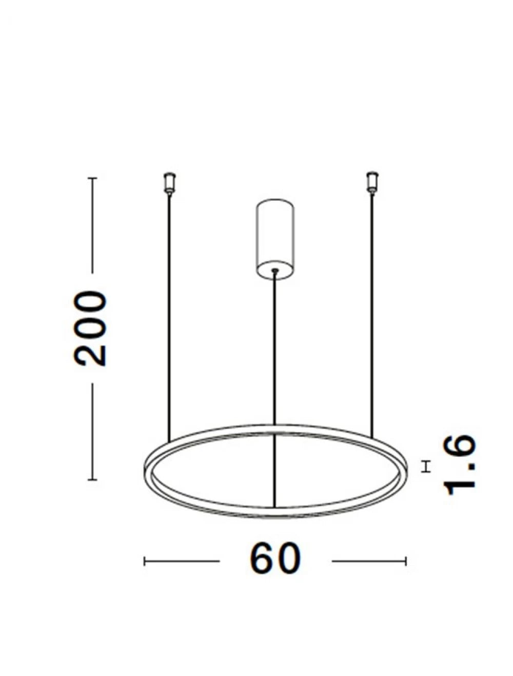 Lustra din Aluminiu Negru H200xL60cm IP20 37W 1274lm 3000k TARQUIN
