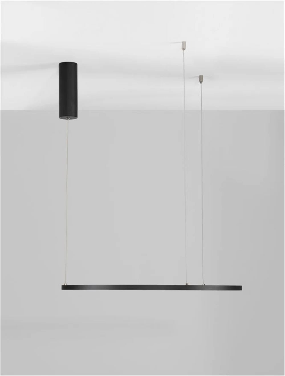 Lustra din Aluminiu Negru H200xL60cm IP20 37W 1274lm 3000k TARQUIN