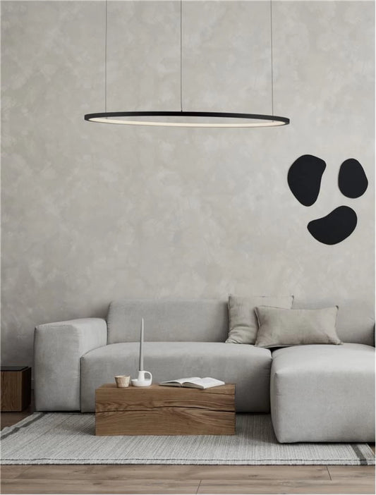 Lustra din Aluminiu Negru H200xL80cm IP20 46W 1708lm 3000k TARQUIN