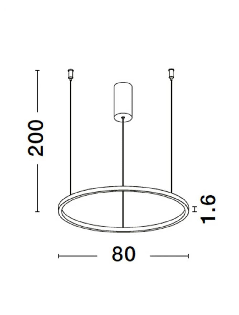 Lustra din Aluminiu Negru H200xL80cm IP20 46W 1708lm 3000k TARQUIN