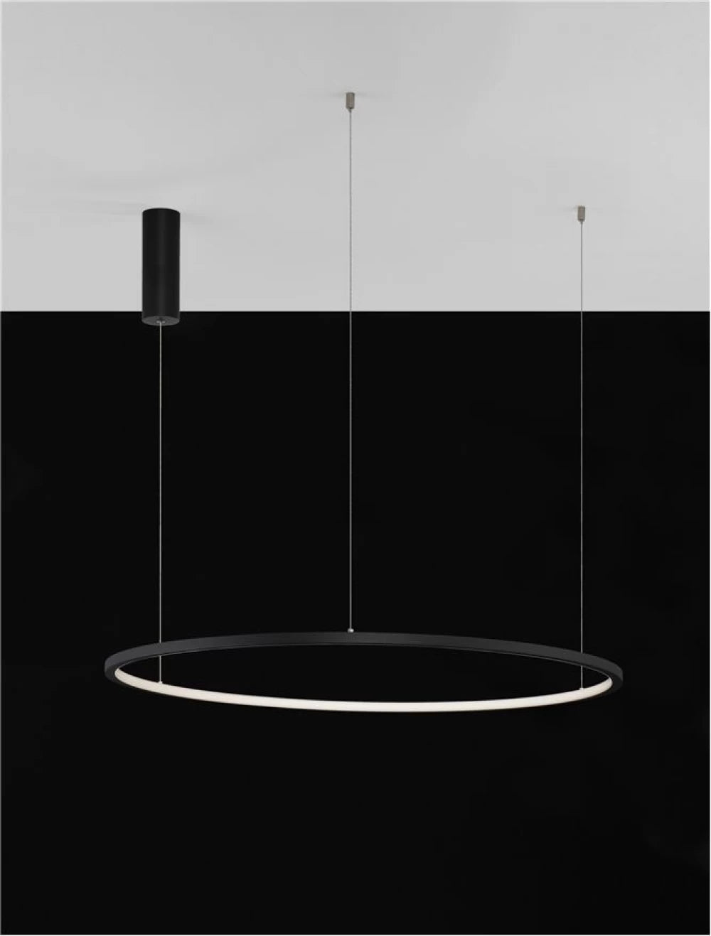 Lustra din Aluminiu Negru H200xL80cm IP20 46W 1708lm 3000k TARQUIN