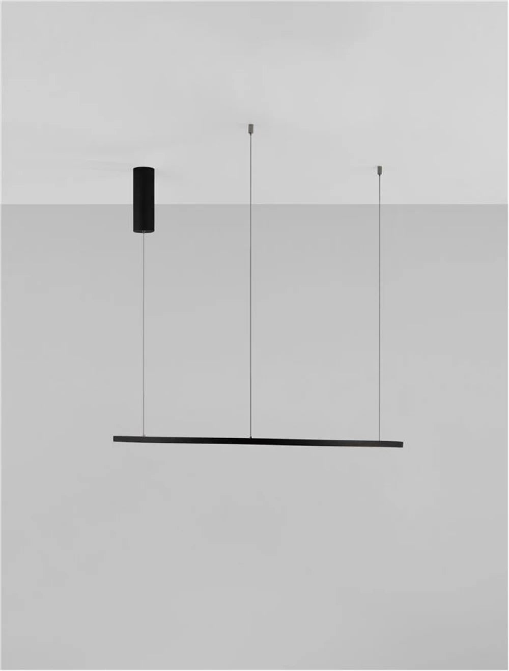 Lustra din Aluminiu Negru H200xL80cm IP20 46W 1708lm 3000k TARQUIN