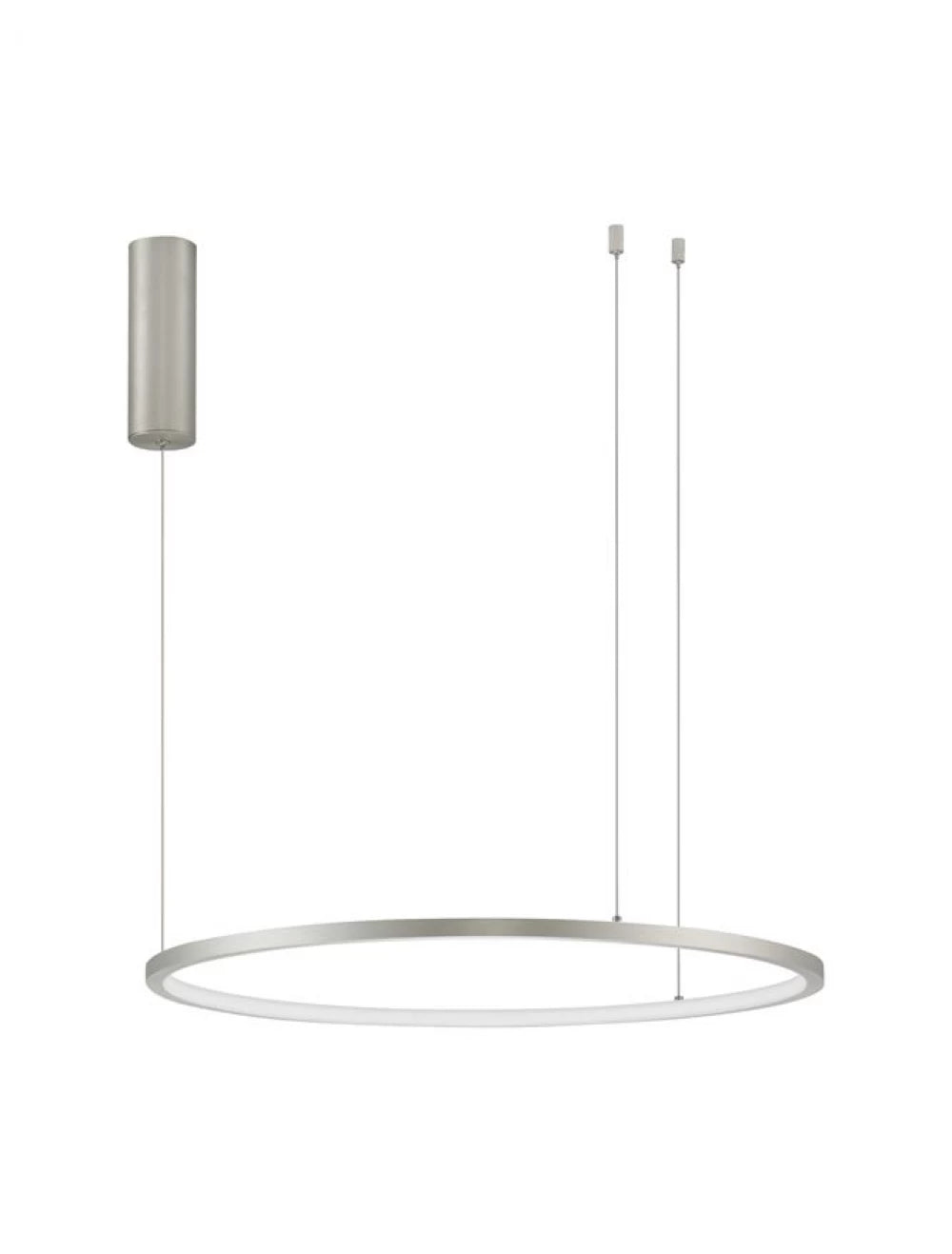 Lustra structura din Aluminiu Argintiu si abajur din Acrilic Alb H200xL60cm IP20 37W 1274lm 3000k TARQUIN