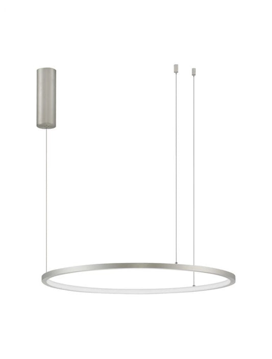 Lustra structura din Aluminiu Argintiu si abajur din Acrilic Alb H200xL60cm IP20 37W 1274lm 3000k TARQUIN