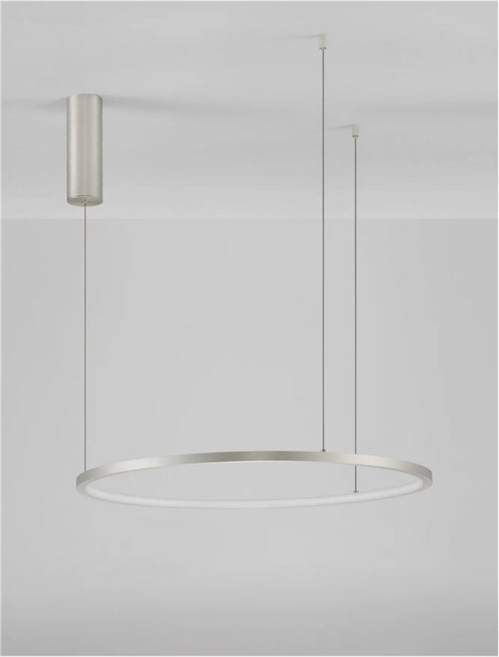 Lustra structura din Aluminiu Argintiu si abajur din Acrilic Alb H200xL60cm IP20 37W 1274lm 3000k TARQUIN