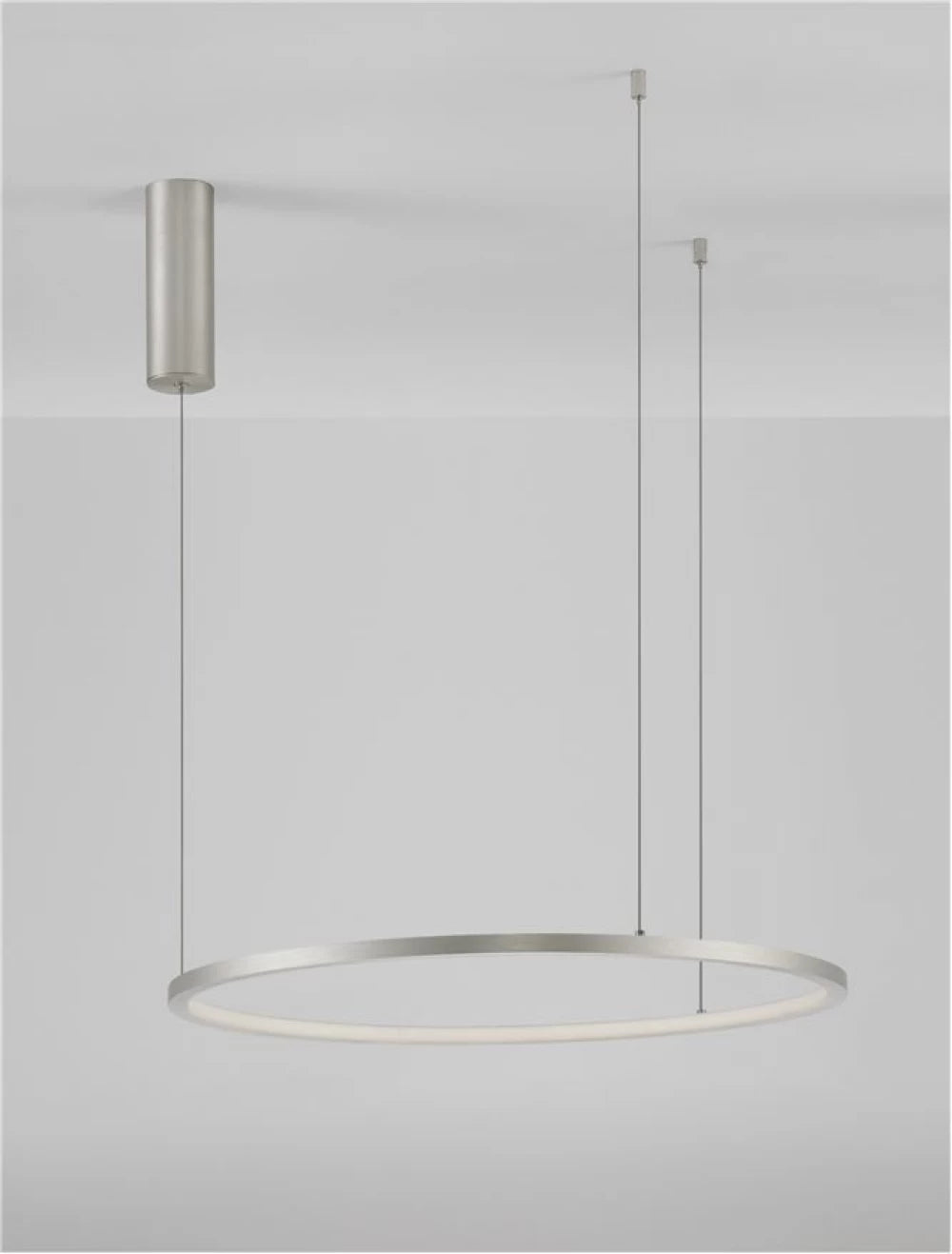 Lustra structura din Aluminiu Argintiu si abajur din Acrilic Alb H200xL60cm IP20 37W 1274lm 3000k TARQUIN