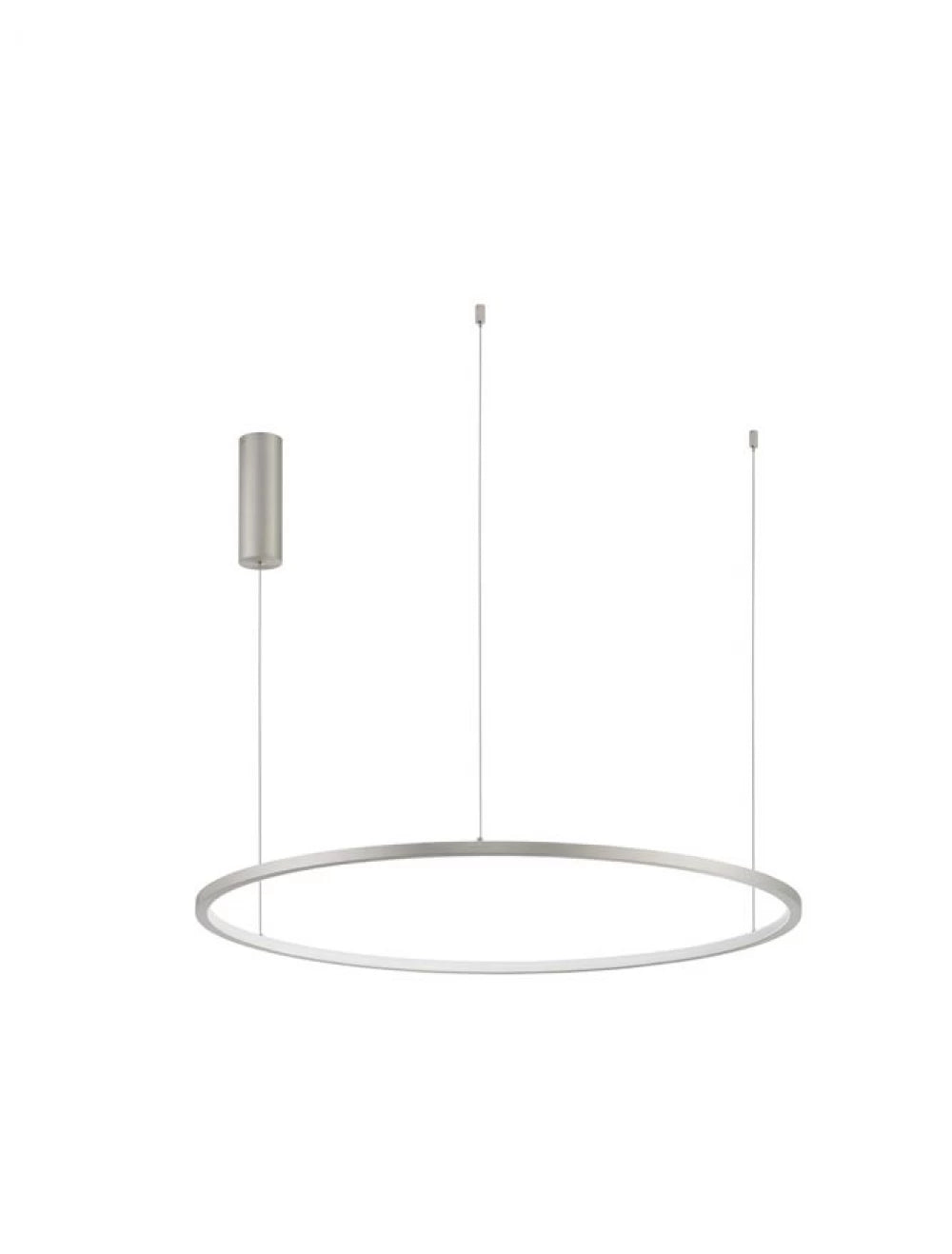 Lustra structura din Aluminiu Argintiu si abajur din Acrilic Alb H200xL80cm IP20 46W 1708lm 3000k TARQUIN