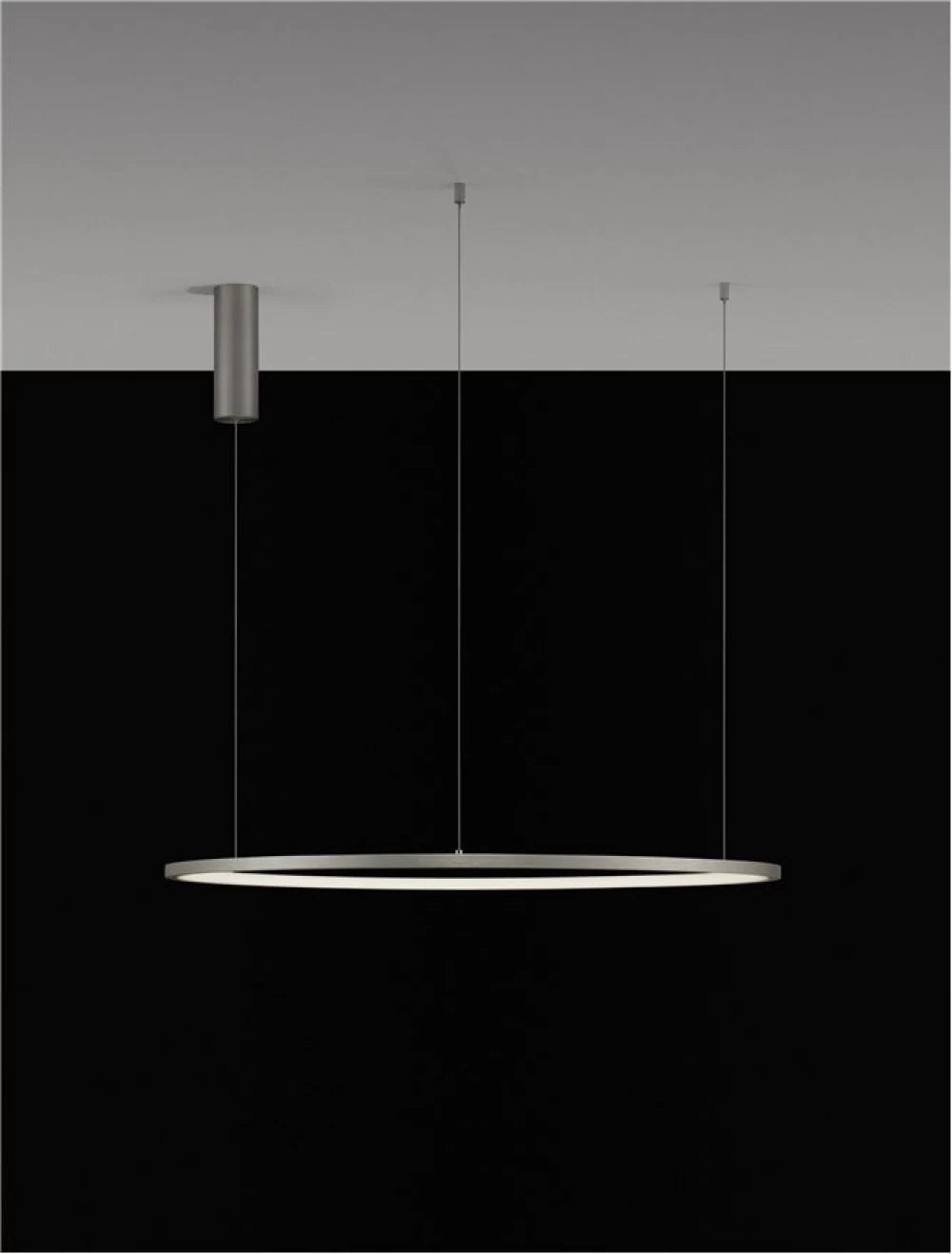 Lustra structura din Aluminiu Argintiu si abajur din Acrilic Alb H200xL80cm IP20 46W 1708lm 3000k TARQUIN