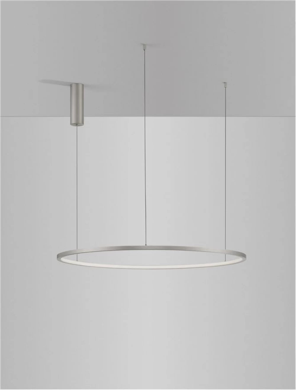 Lustra structura din Aluminiu Argintiu si abajur din Acrilic Alb H200xL80cm IP20 46W 1708lm 3000k TARQUIN