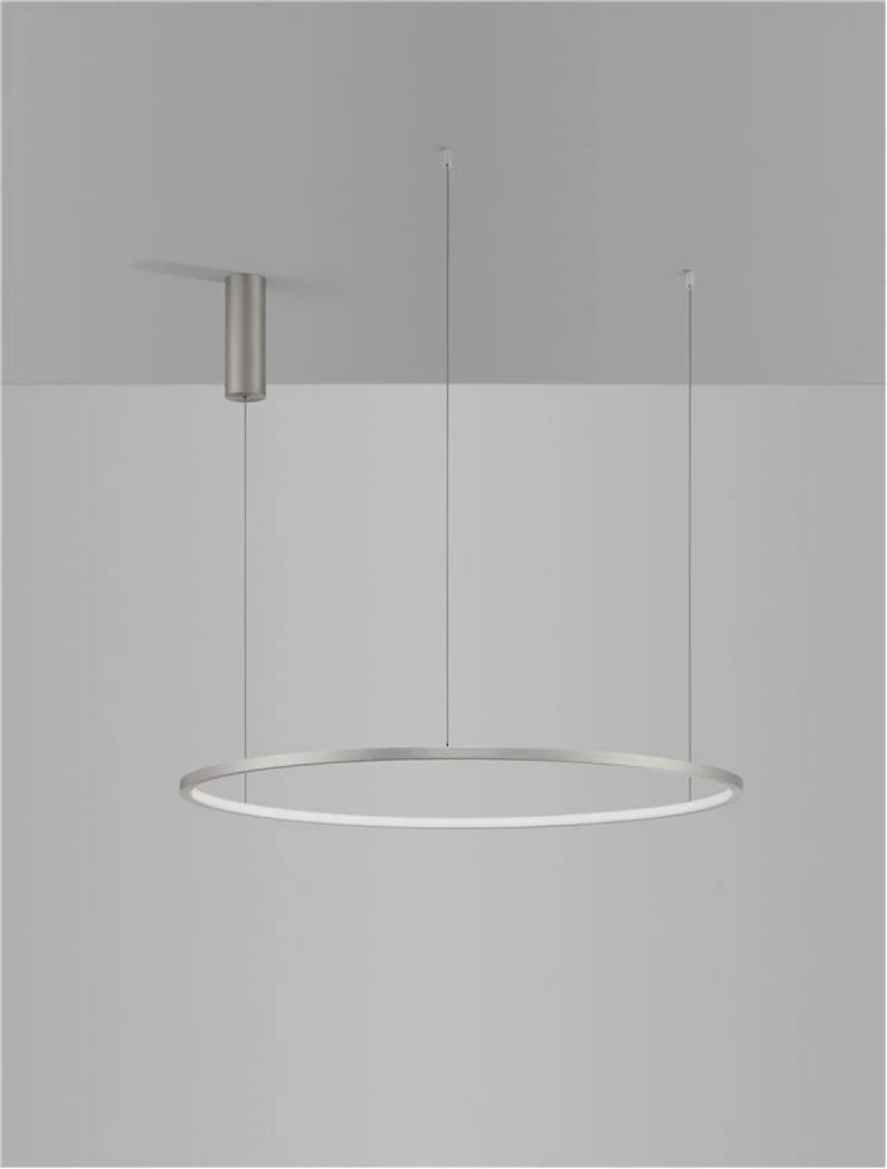 Lustra structura din Aluminiu Argintiu si abajur din Acrilic Alb H200xL80cm IP20 46W 1708lm 3000k TARQUIN