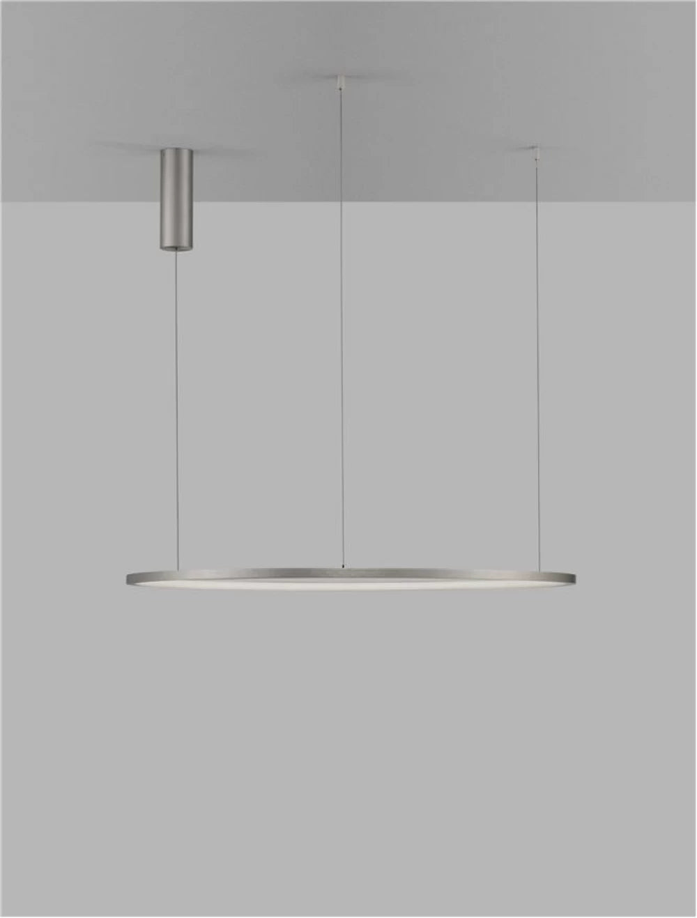 Lustra structura din Aluminiu Argintiu si abajur din Acrilic Alb H200xL80cm IP20 46W 1708lm 3000k TARQUIN