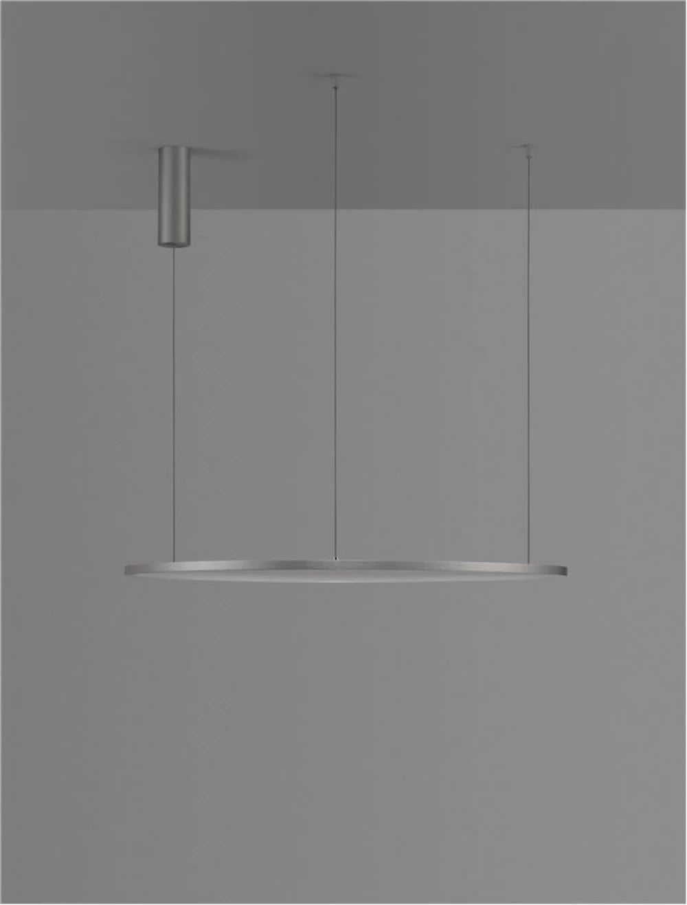 Lustra structura din Aluminiu Argintiu si abajur din Acrilic Alb H200xL80cm IP20 46W 1708lm 3000k TARQUIN