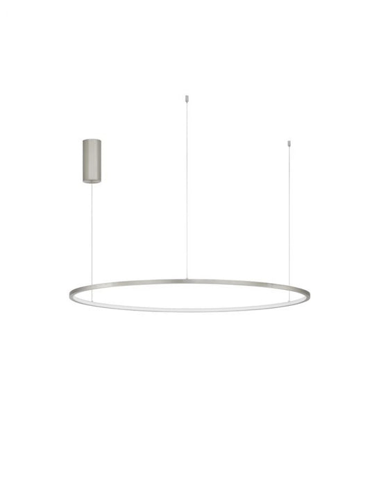 Lustra structura din Aluminiu Argintiu si abajur din Acrilic Alb H200xL100cm IP20 59W 2144lm 3000k TARQUIN