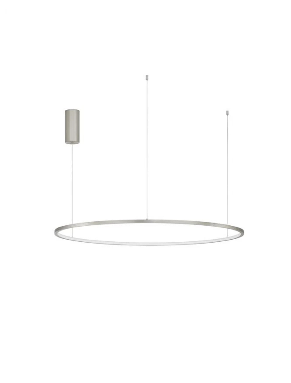 Lustra structura din Aluminiu Argintiu si abajur din Acrilic Alb H200xL100cm IP20 59W 2144lm 3000k TARQUIN