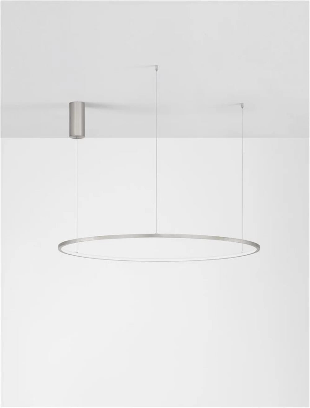 Lustra structura din Aluminiu Argintiu si abajur din Acrilic Alb H200xL100cm IP20 59W 2144lm 3000k TARQUIN