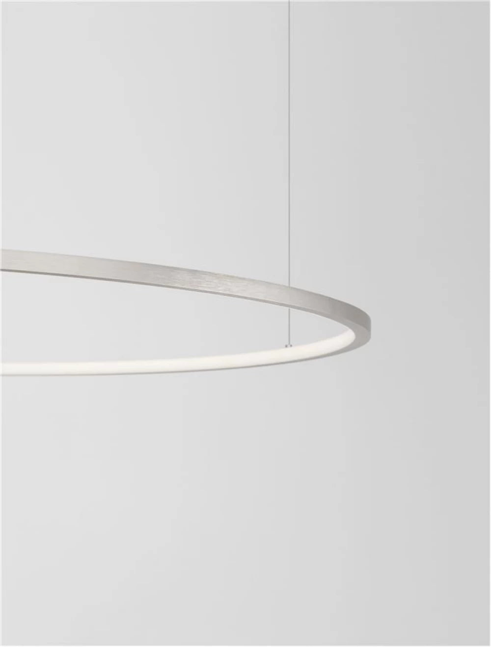 Lustra structura din Aluminiu Argintiu si abajur din Acrilic Alb H200xL100cm IP20 59W 2144lm 3000k TARQUIN