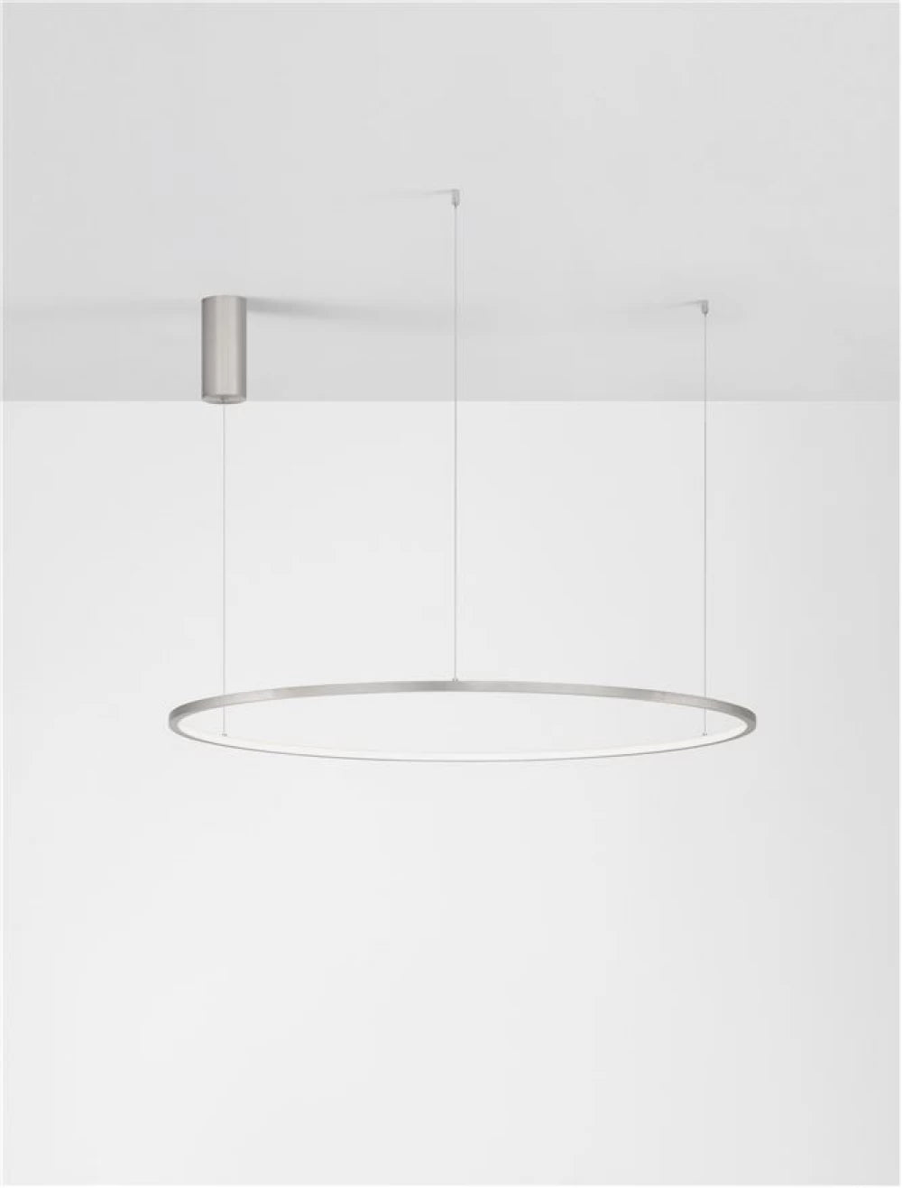 Lustra structura din Aluminiu Argintiu si abajur din Acrilic Alb H200xL100cm IP20 59W 2144lm 3000k TARQUIN